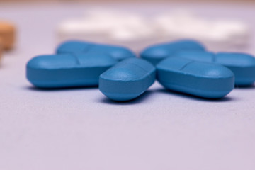 colorful pills and tablets creative concept