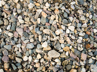 Crushed stone for construction, background