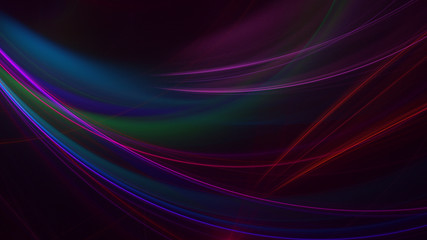 3D rendering abstract red fractal light background