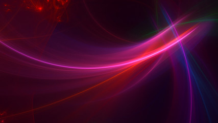 3D rendering abstract red fractal light background