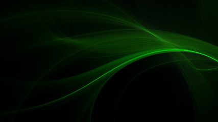 3D rendering abstract green fractal light background
