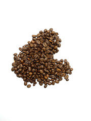 coffee beans isolated on white background