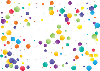 Festive color round confetti background. Abstract frame confetti texture for holiday, postcard, poster, website, carnivals, birthday and children's parties. Cover confetti mock-up. Wedding card layout