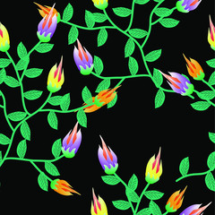 seamless pattern with birds. Seamless Pattern With Floral Motifs able to print for cloths, tablecloths, blanket, shirts, dresses, posters, papers.