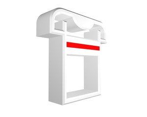 3d illustration of england football shirt icon
