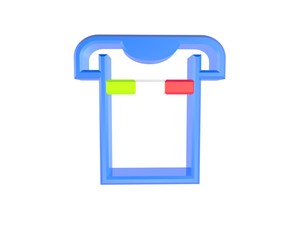 3d illustration of italy shirt