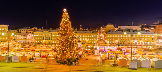 Helsinki Christmas Market On Senate Square Helsinki,Finland.