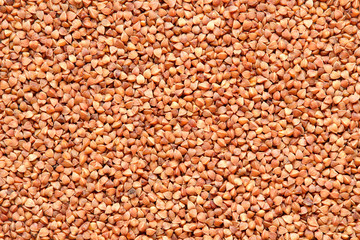 Uncooked buckwheat close-up