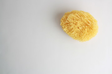 natural sponge for baby bath, yellow