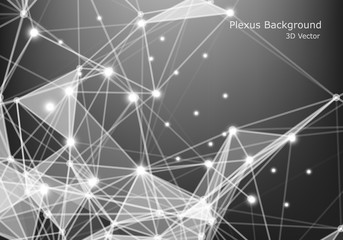 Abstract Internet connection and technology graphic design.  background with triangular cells for design with polygons on a dark background.