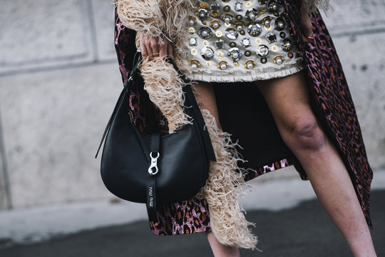 Paris, France - March 5, 2019: Street style outfit -  Leonie Hanne before a fashion show during Paris Fashion Week - PFWFW19