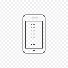 Mobile device icon. Stock vector illustration isolated on white background.