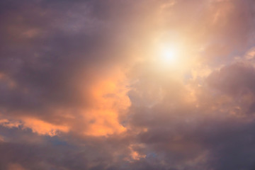 Naklejka na ściany i meble blue sky Sunset with clouds background