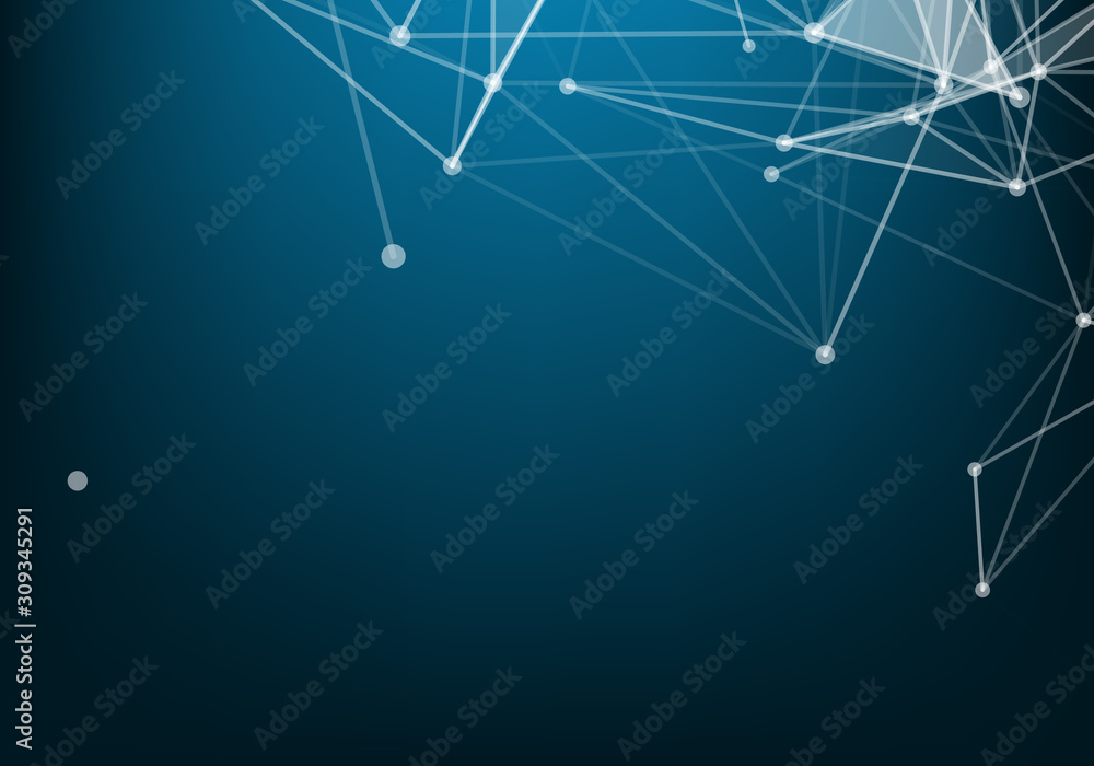 Poster abstract internet connection and technology graphic design. abstract polygonal space low poly dark b