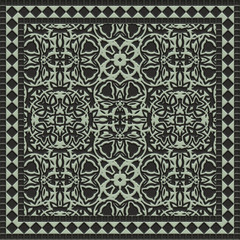 Tile glaze mosaic seamless- 3d illustration decor wall. Ceramic art- invitation template