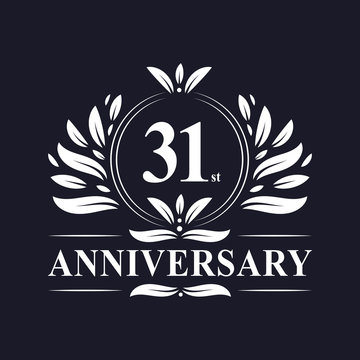 31 years Anniversary logo, luxurious 31st Anniversary design celebration.