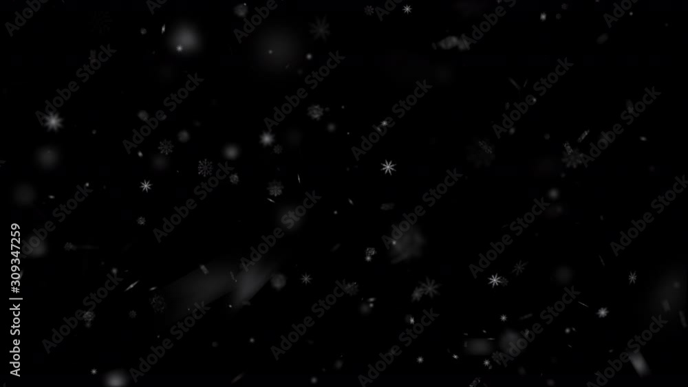 Poster abstract background snowflake particle snow element and lighting effect against the dark background 