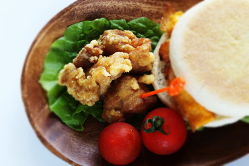 Chicken and seasoning for deep fried cooking image