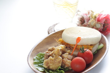 Chicken and seasoning for deep fried cooking image