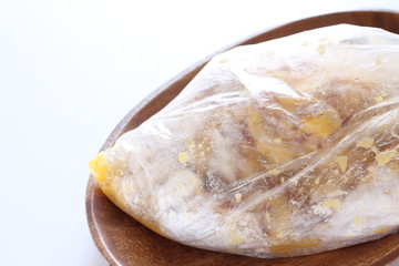 Chicken and seasoning for deep fried cooking image