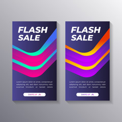 Obraz premium flash sale mobile banner template design, gradient modern special offer
