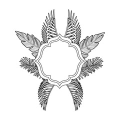 Fototapeta premium Isolated tropical leaves vector design