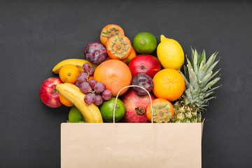 Fresh fruits are the foundation of a healthy diet. Fruit close up