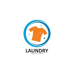 Laundry logo template vector icon illustration design 