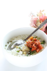 Korean food, Rice in Chinese cabbage and Dried cod fish soup