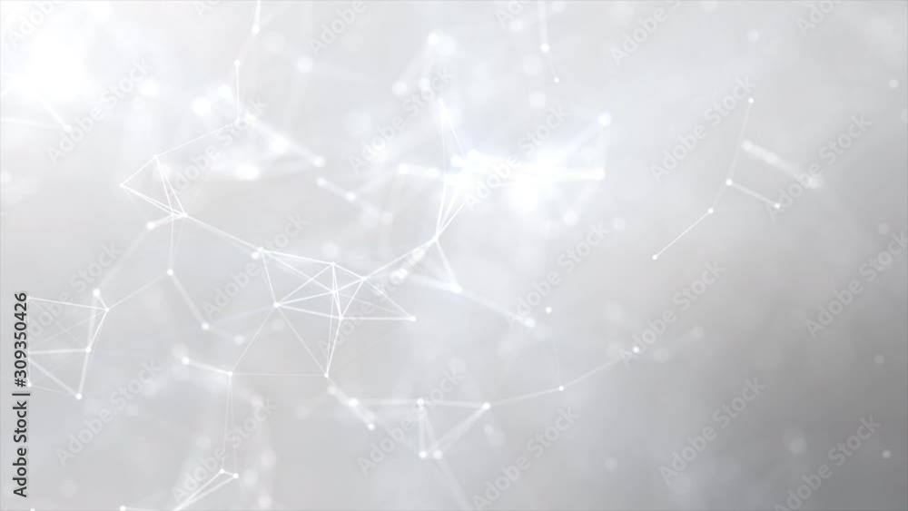 Poster 3d render abstract background dot and a connection line for cyber futuristic data network concept, w