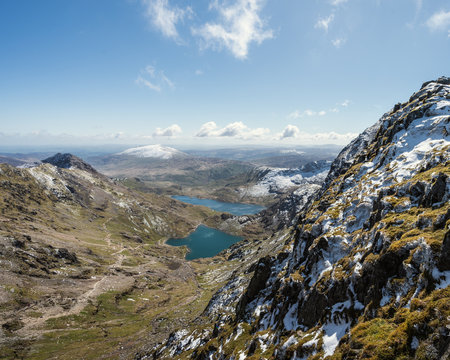 Llyn Llydaw Lake From Snowdon Mountain Summit