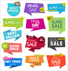  modern colorful sale stickers collection
