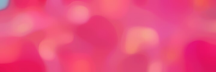 blurred bokeh horizontal background with pale violet red, mulberry  and crimson colors and space for text