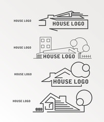 Fototapeta premium House Logo Template Design, Emblem, Concept Design, Creative Symbol, Icon.Set