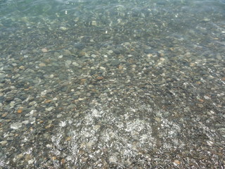 pebble beach of the Black sea, Sochi, Russia