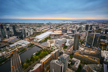 Naklejka na ściany i meble Melbourne's city