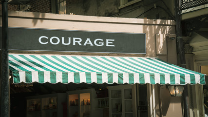 Street Sign to Courage