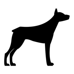 Dog flat icon. Pictogram for website or mobile app. Vector stock illustration eps10