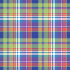 Madras color check plaid seamless pattern