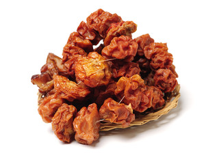 Dried pears on a white background 