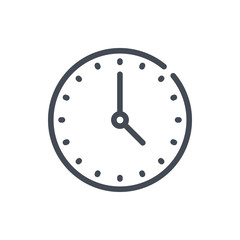 Time and clock line icon. Watch vector outline sign.