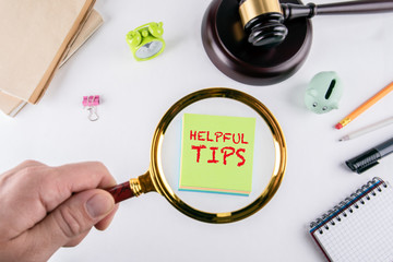 Helpful Tips. Law, Legal Services and Rights concept
