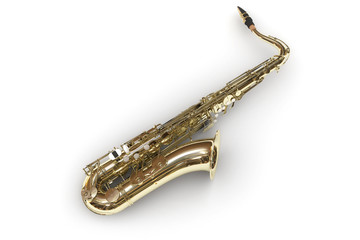 Tenor Saxophone isolated on white background
