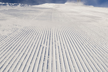 ski run trail snowcat