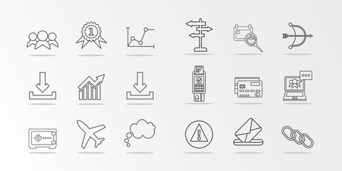 Business icons. illustration.symbol for website design