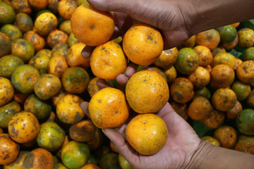 Naklejka na ściany i meble fresh fruits in the market