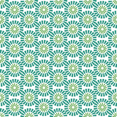 Carreaux vectoriels azulejos verts, motif portugais sans couture.