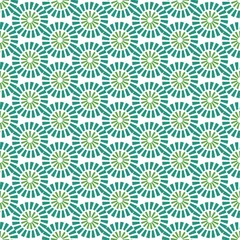Tapeten Grüne Azulejos-Vektorfliesen, portugiesisches nahtloses Muster. © infinetsoft