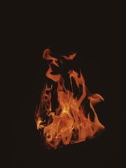 fire on black background