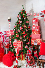 Christmas tree Christmas decoration in the room